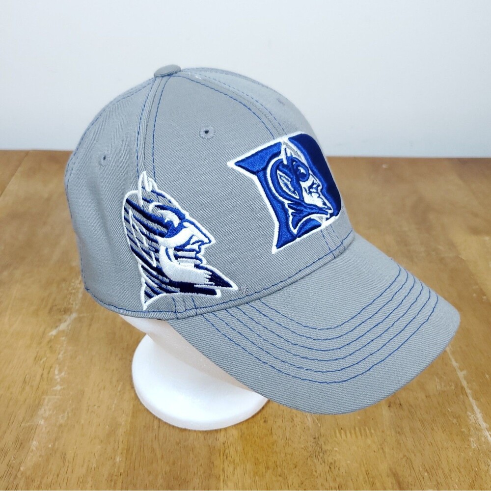 Duke Blue Devils Top of the World Hat Gray One‑Fit Stretch Embroidered Logo NCAA